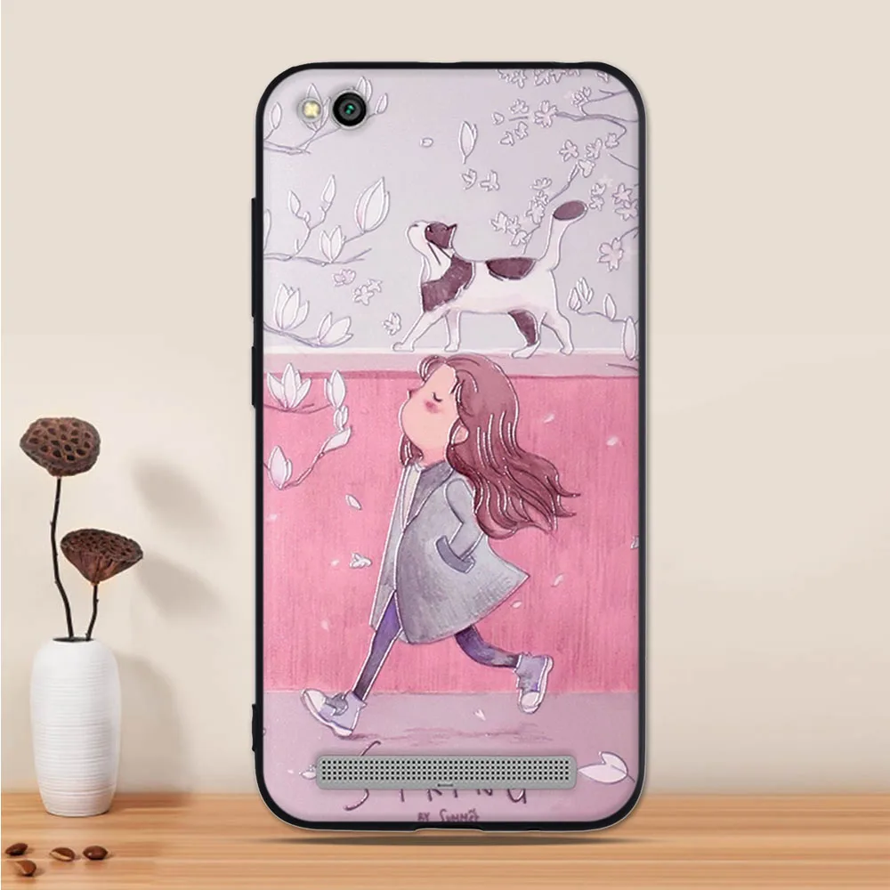 Чехол для Xiaomi Redmi 5A силиконовый 3D чехол из ТПУ мягкая задняя крышка Funda Coque