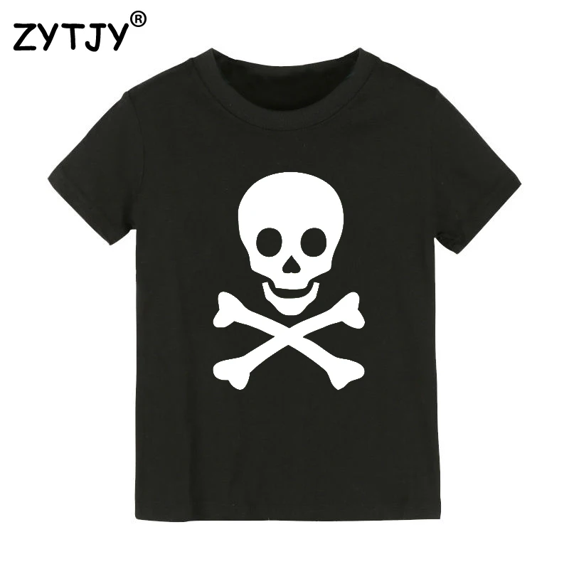 Детская футболка с принтом черепа, футболка для мальчиков и девочек, детская одежда для малышей, Забавные футболки, Прямая поставка