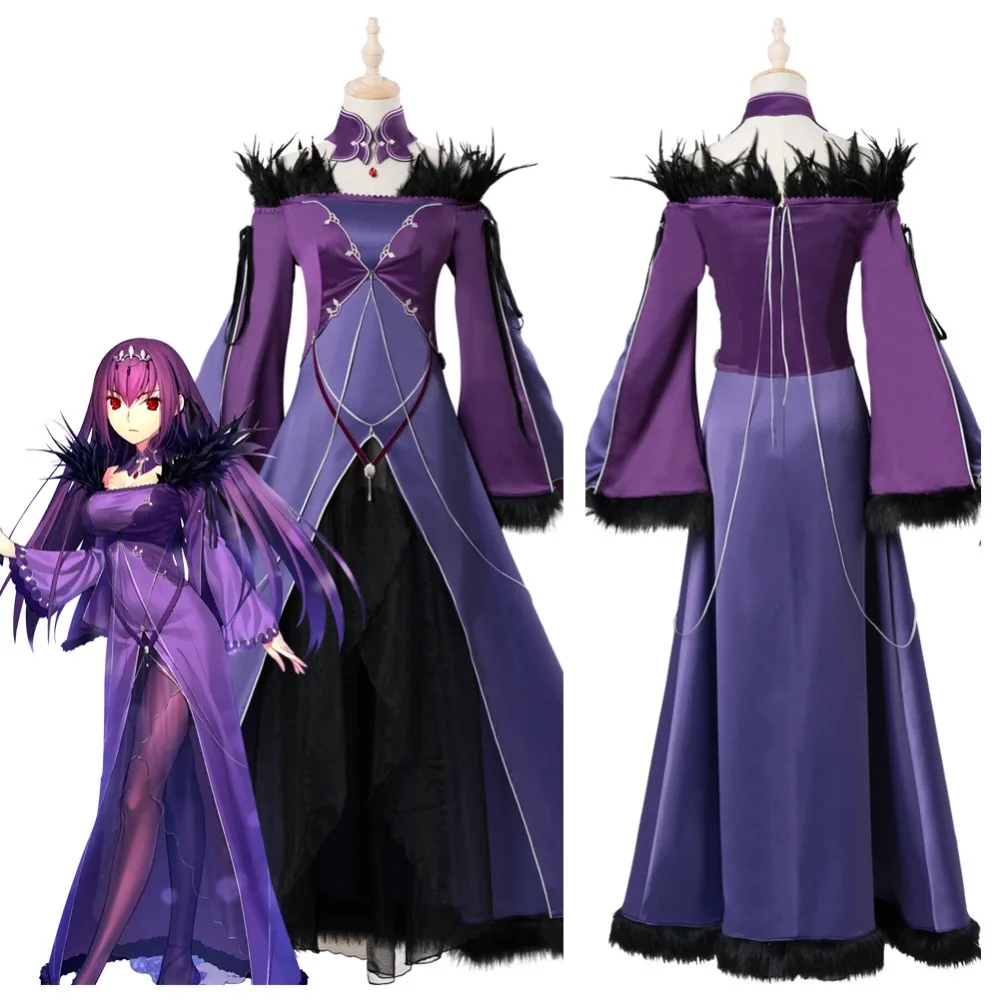 Косплей Костюм Fate Grand Order Caster Scathach Skadi Хэллоуин карнавальные костюмы полный