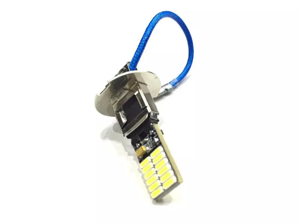 2 шт. H1 H3 4014 24 SMD светодиодный Canbus Error Free Противотуманные фары Дневные Фары