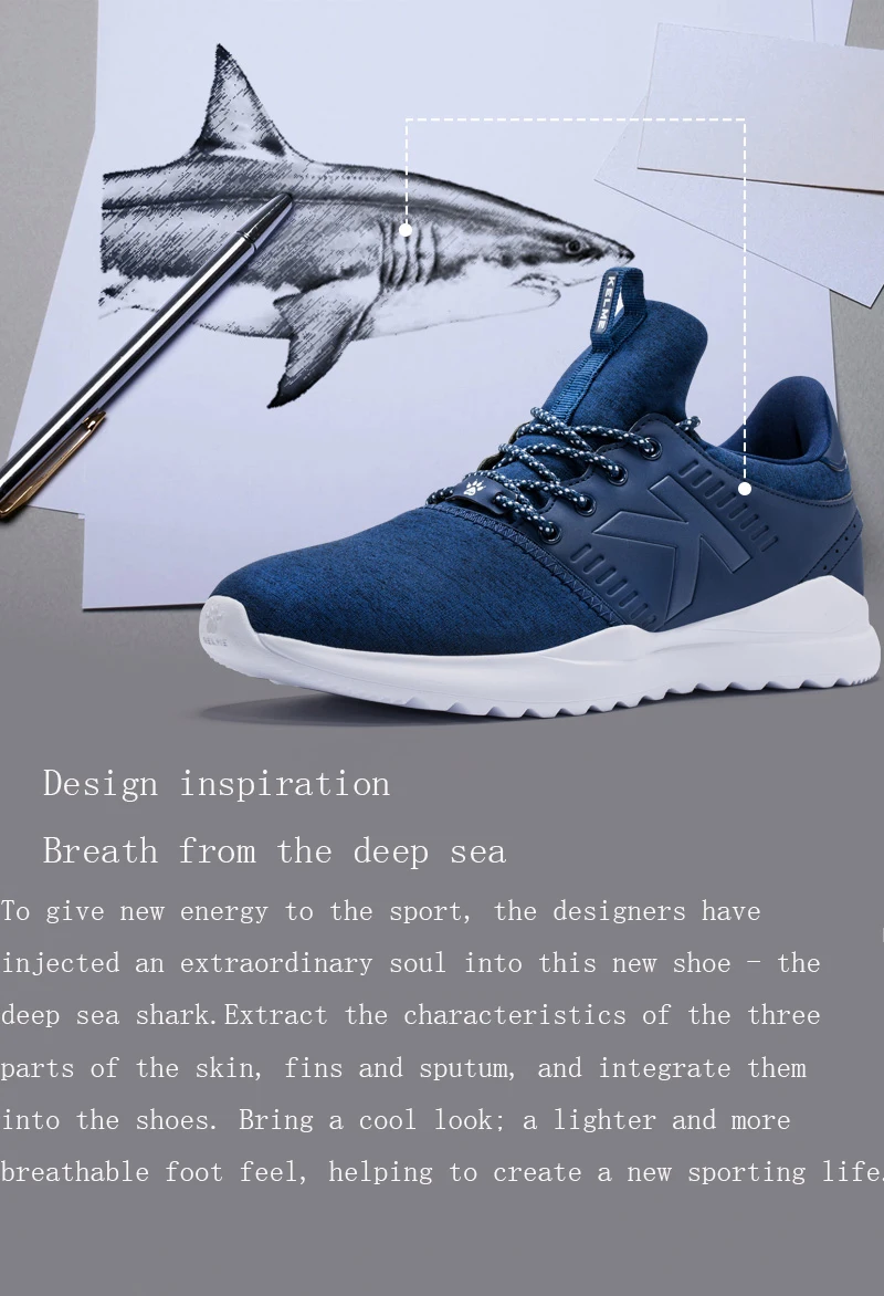 KELME мужская обувь кроссовки для бега легкие амортизирующие спортивная обувь для отдыха 6981500