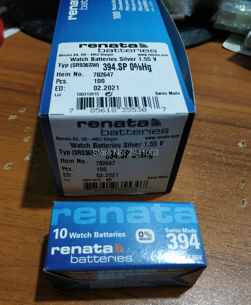 Аккумулятор для часов renata 394 SR936SW 936 1 55 в 100% оригинальный фирменный аккумулятор