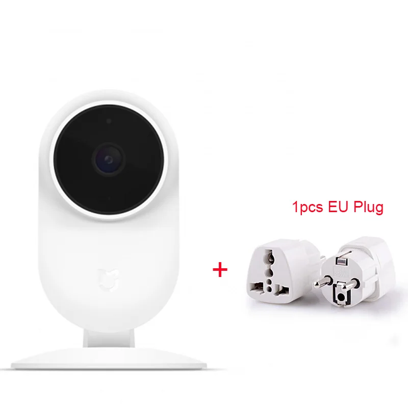 Оригинальная умная IP камера Xiao mi jia 1080P 2,4G Wi-Fi 130, широкоугольная камера 10 м, с функцией ночного видения, с отслеживанием, умная домашняя камера mi - Цветной: camera EU plug