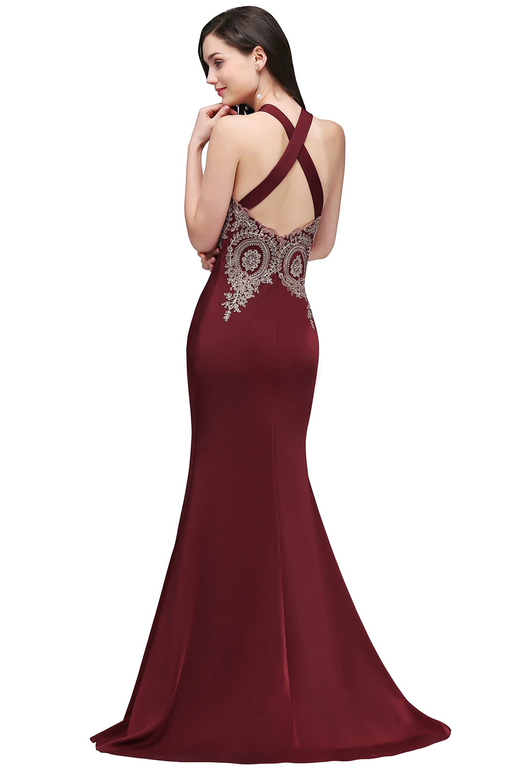 Babyonlinedress сексуальные строгие платья бордового цвета для выпускного вечера