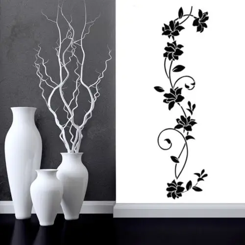 Цветения ротанговая стикер стены из винограда Съемные Виниловые наклейки в виде