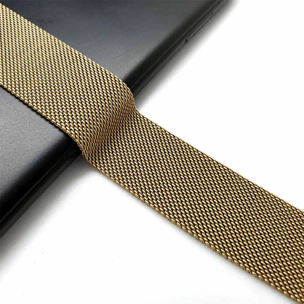 Retro gold Миланская петля для Apple Watch series 4 40 мм 44 мм металлический браслет из нержавеющей стали ремешок для iwatch series 1 2 3 42 мм 38 мм - Цвет: Retro gold