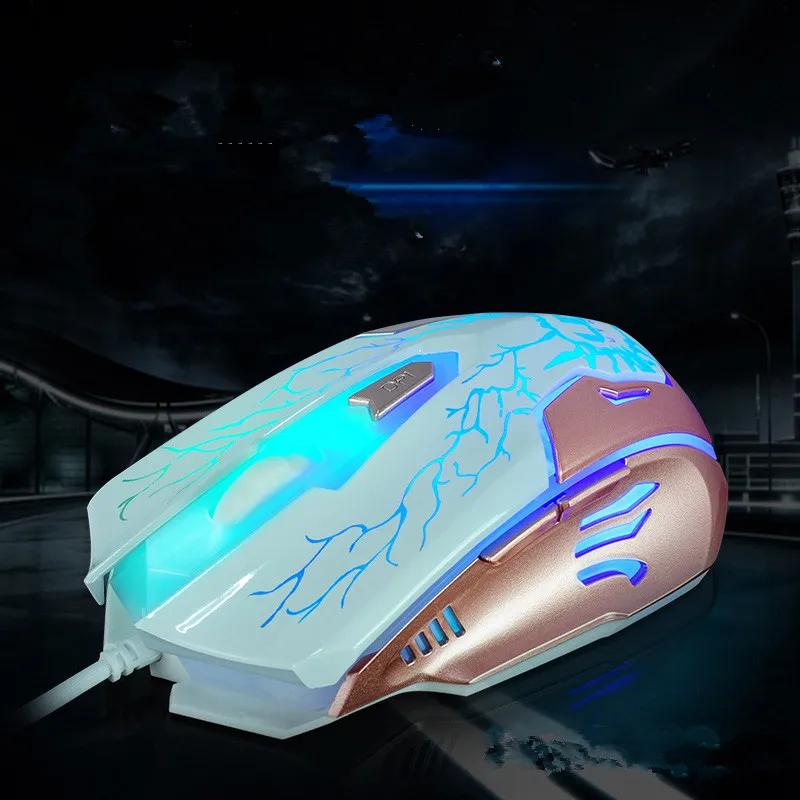 Проводная Подсветка игровая мышь USB Flash 1600 точек/дюйм позиционирование лазерного