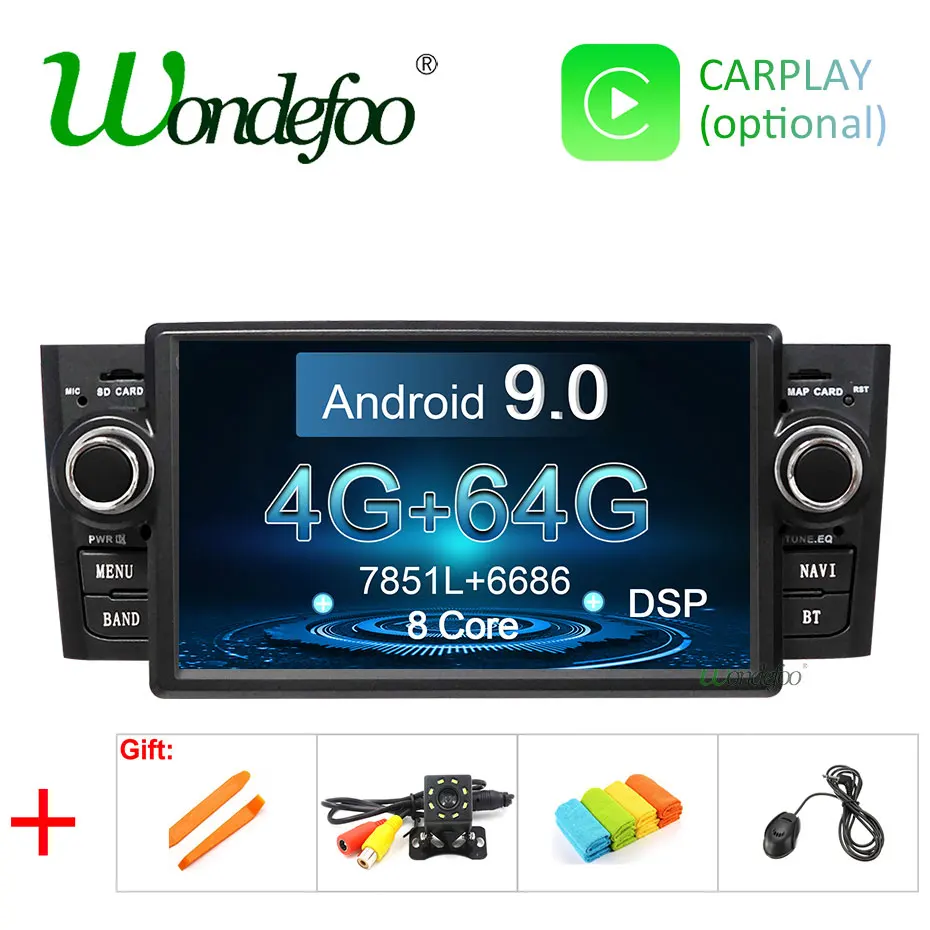 4G 64G DSP Android 9,0 автомобильный dvd-плеер для Fiat Grande Punto Linea 2007-2012 gps навигация Мультимедиа Радио экран