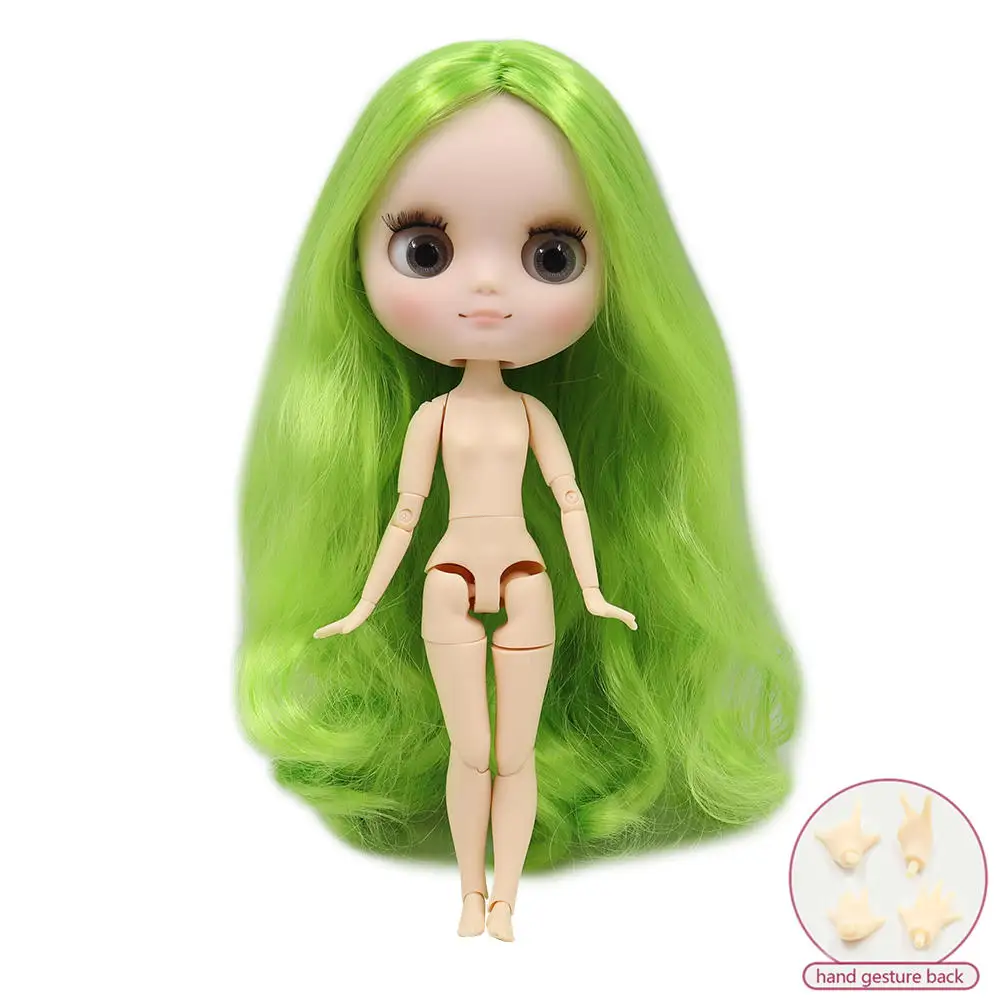 nude doll Кукла Middie blyth, обнаженная, 20 см, матовое тело, лицо с макияжем, серые глаза, сделай сам, игрушки, подарок с жестами - Цвет: nude doll