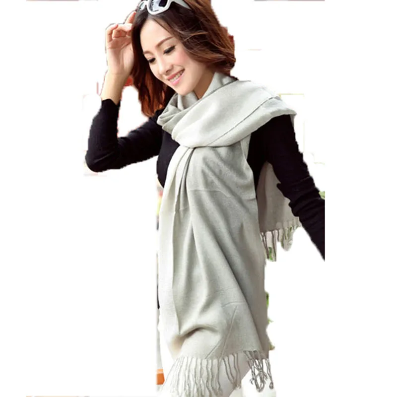 Женский шарф RUNMEIFA мягкий из хлопка с градиентом кашемировый кисточками|brand cashmere