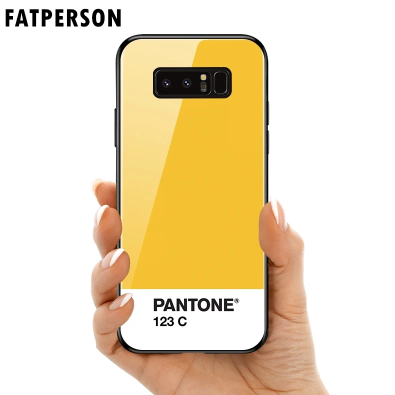 Новинка 2019 Пантон для Samsung S8 S8plus S9 S9plus note8 note9 S10 S10plus цветной чехол из закаленного