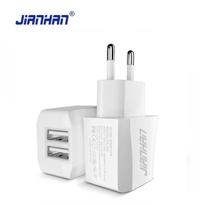 USB штепсельная вилка EU розетка автомобильное быстрое зарядное устройство с двумя