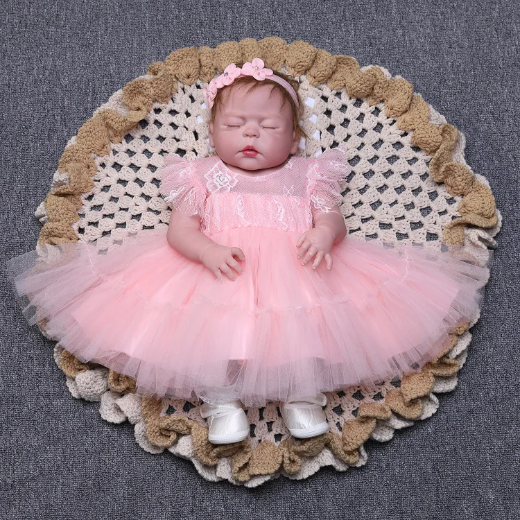 23 &quotполный силикон Reborn Girl Baby Doll игрушка реалистичное моделирование