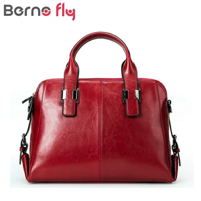 Berno fly Новый корова кожаные женские сумки Для женщин из натуральной кожи