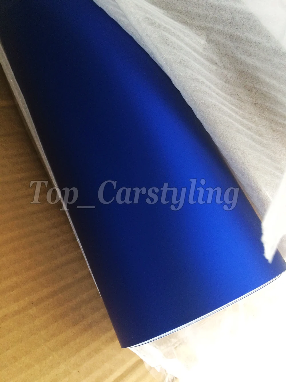 Голубой матовый хром винил для покрытия кожи автомобиля с воздушным релизом