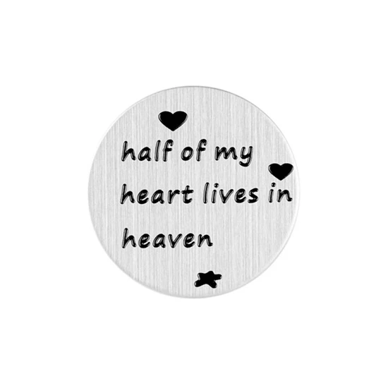 Оптовая продажа плавающий медальон из нержавеющей стали половина сердца живет в