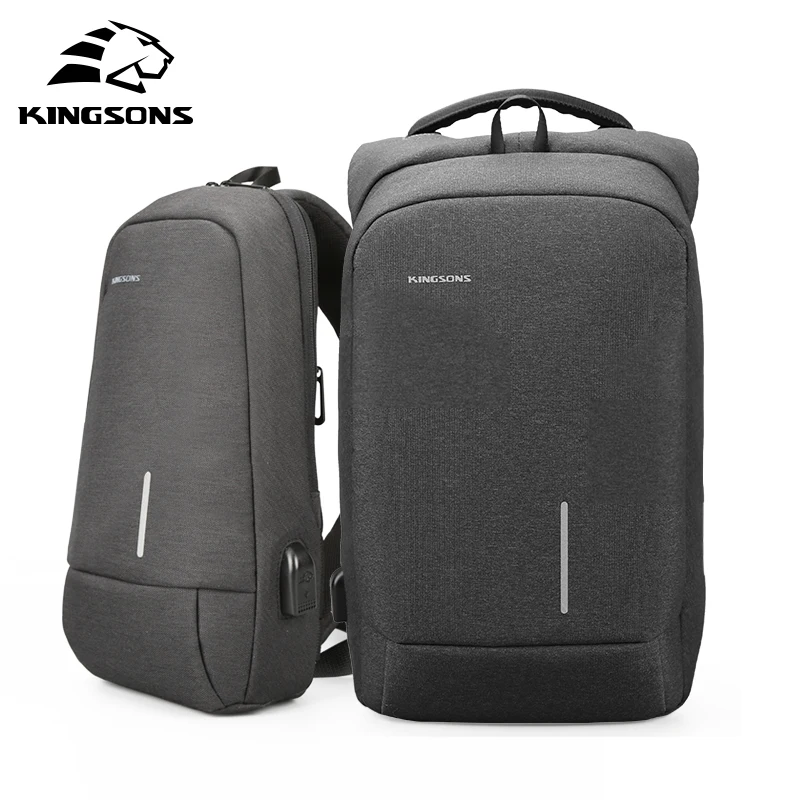 Рюкзак Kingsons с usb зарядкой 13 'ཋ'' Противоугонный рюкзак сумка для ноутбука