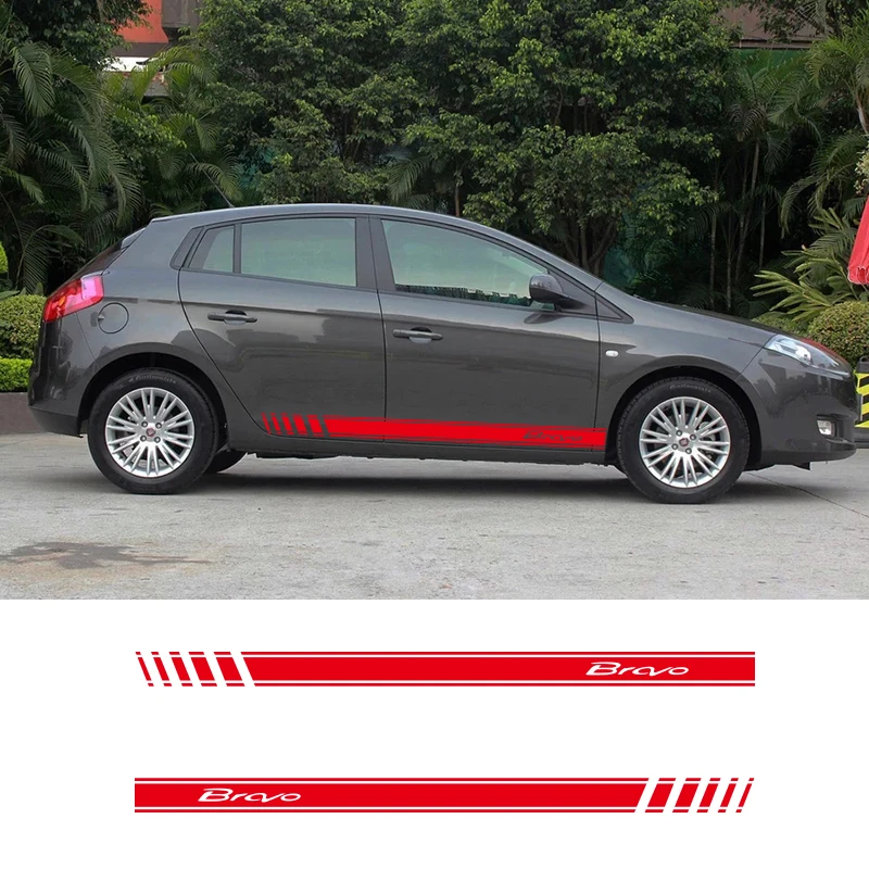 Виниловые графические наклейки для автомобилей Fiat Bravo Abarth 2 шт.|Наклейки на
