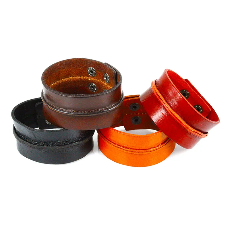 Черный кожаный браслет в стиле ретро мужские браслеты оптовая продажа 2017 модные