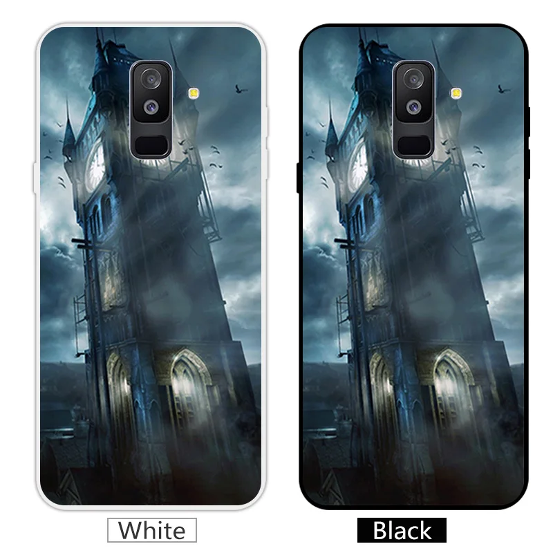 6.0 inch for Samsung Galaxy A6+ (2018) / A6 Plus Black Matte Soft TPU Case Clear Silicone END WOLF Back Cover |