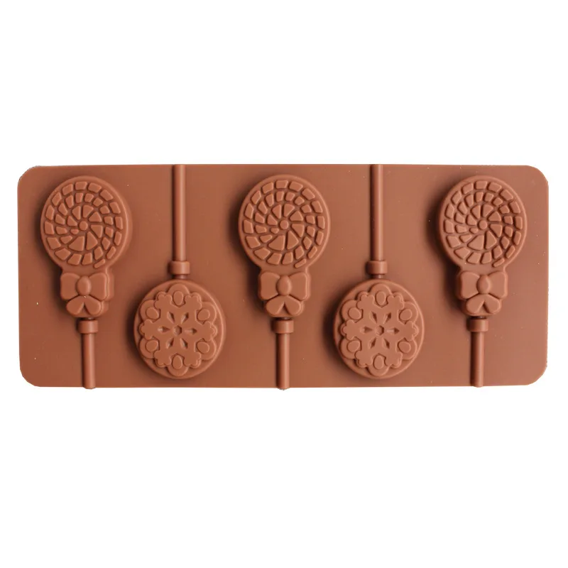 Новое поступление форма для льда леденец силиконовая 5 клетчатых кругов формы