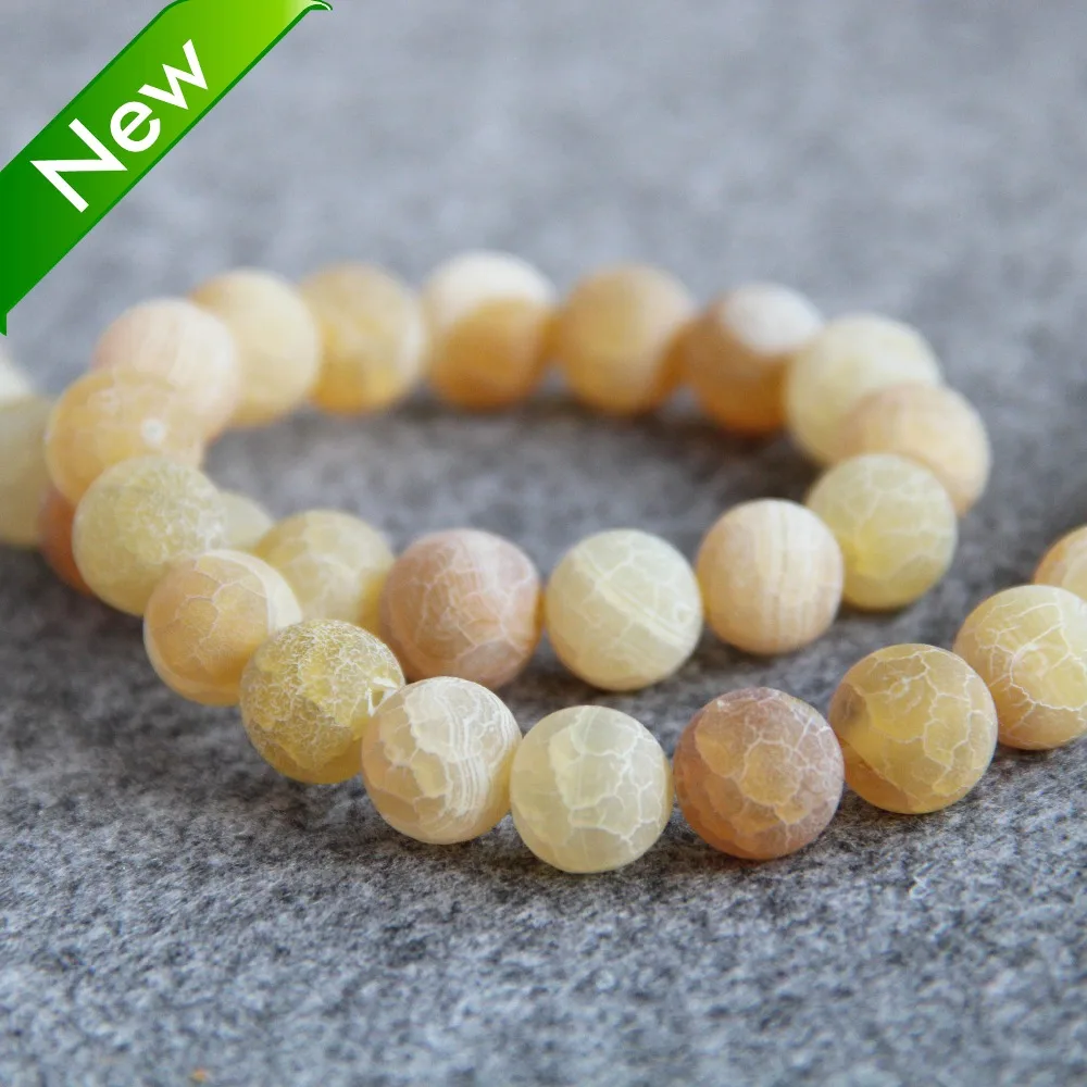 

Hot 12mm Multicolor Yellow Natural Frosted Onyx Beads Round DIY Carnelian Loose Natural Stone 15inch Women Jewelry Making Design