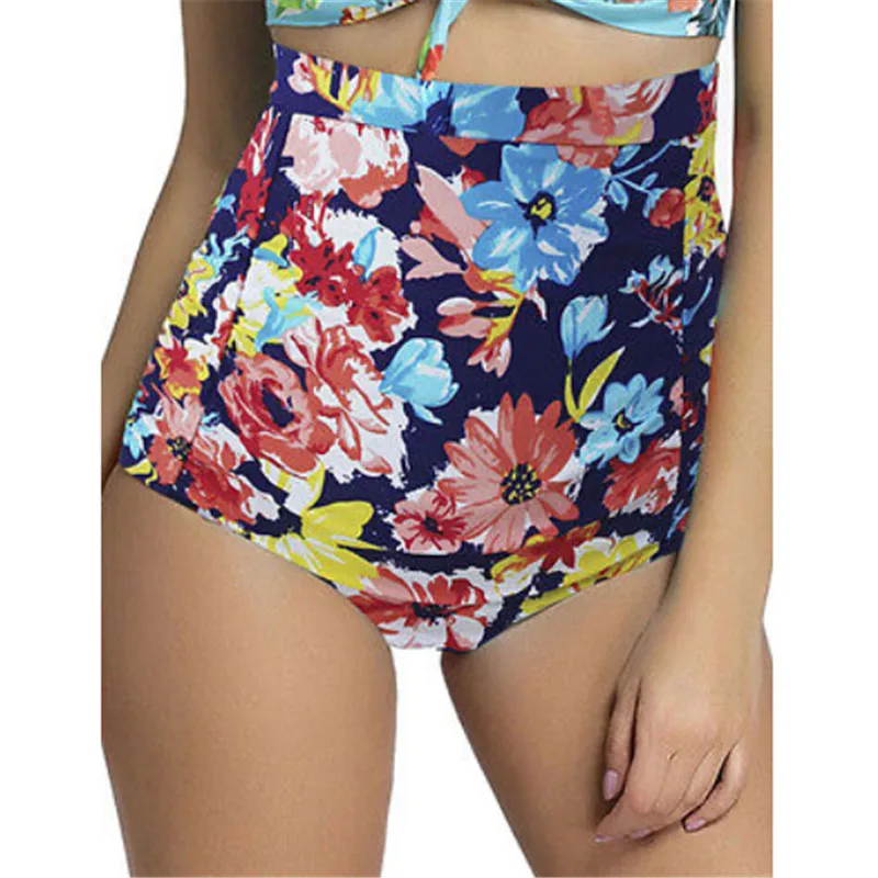 2017 женские плавки бикини с высокой талией принтом для плавания бразильские