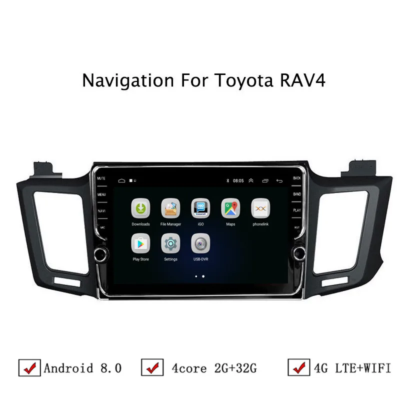 10 1 &quotAndroid 6 0/8 Автомобильная dvd навигационная система для Toyota RAV4 2013 2014 2015 2016 2018