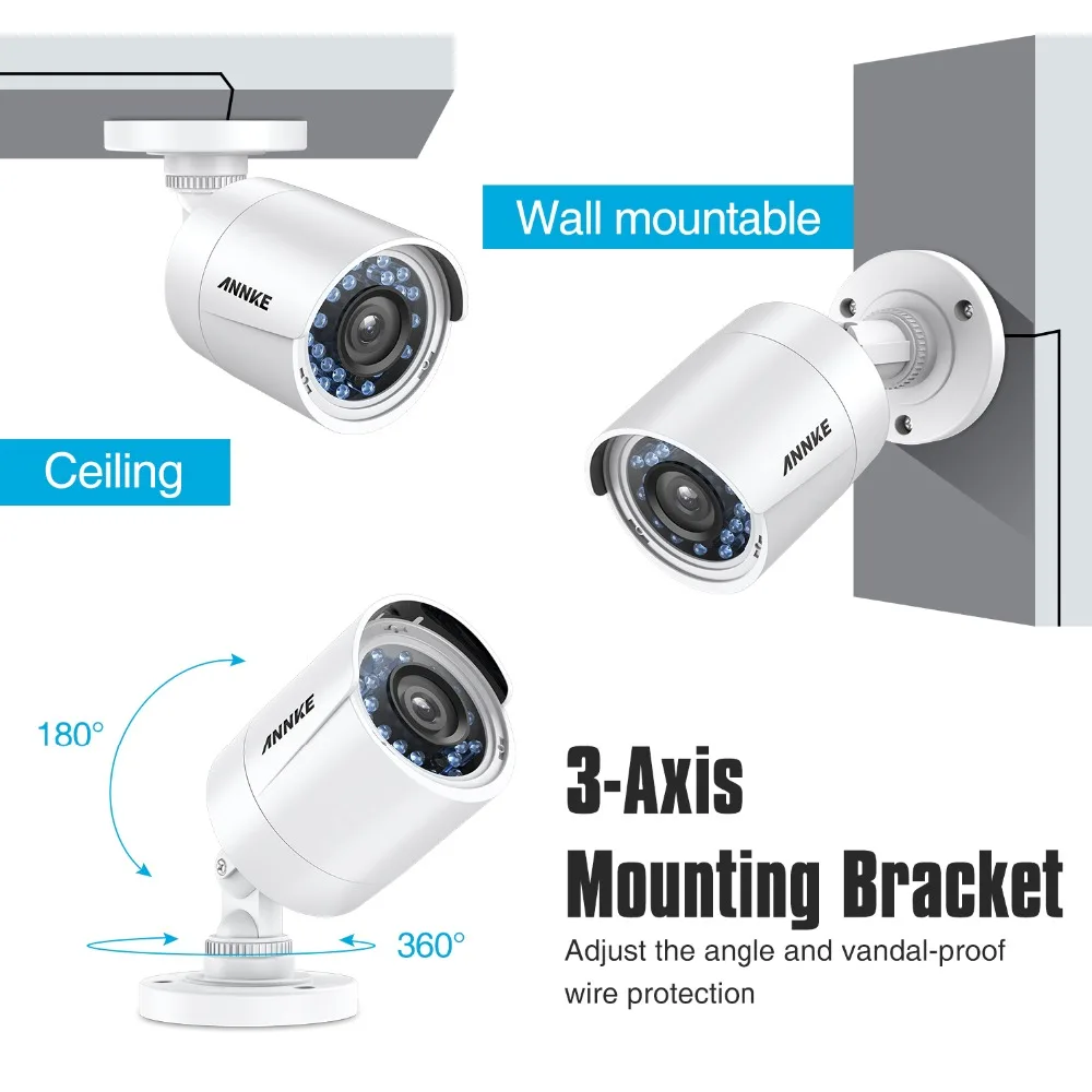 ANNKE 720 P 100 W HD TVI пуля защита от атмосферных воздействий Камера 2 шт. комплект