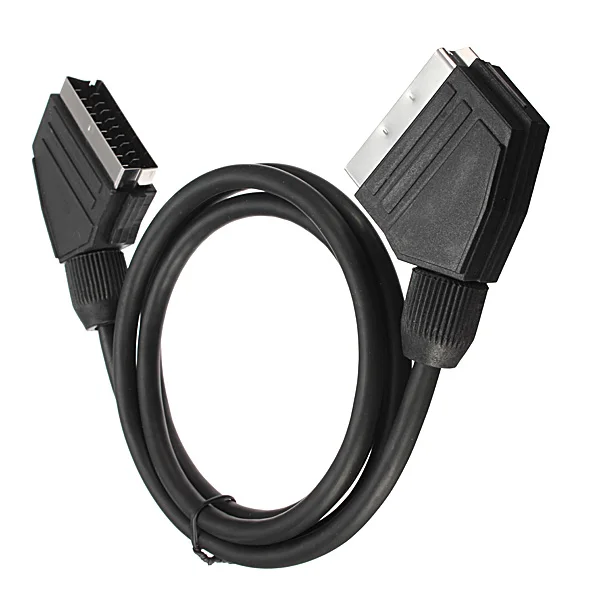 100 шт/партия 1,5 м 21 Pin Scart свинцовый провод, кабель со штыревыми соединителями на обоих концах для подключения для видео DVD рекордер TV VCR звездного неба