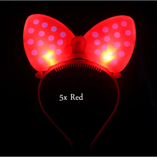 Red 10 шт./лот, новинка, бант, светящийся, для концерта, Рождества, Хэллоуина, дня рождения, вечерние принадлежности, детские игрушки - Цвет: Red