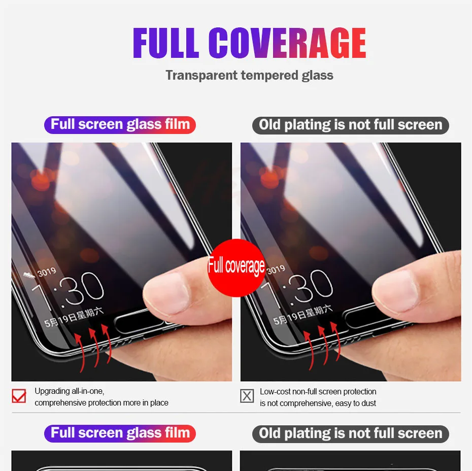 H& A чехол из закаленного стекла для huawei P30 P10 P20 Lite Plus Защитное стекло для huawei P20 mate 20 Lite Pro P Smart стекло