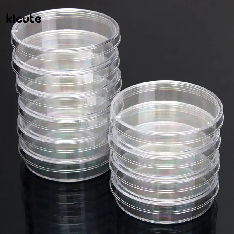

10Pcs Polystyrene Sterile Petri Dishes Bacteria Culture Dish 55x15mm for Laboratory Medical Biological Scientific Lab Supplies