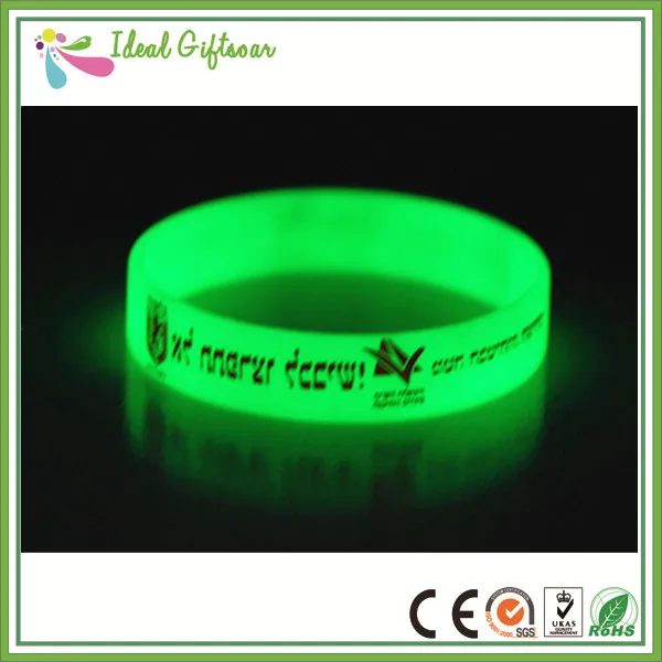 Флуоресцентный синий светящийся в темноте Силиконовый браслет baller | Украшения и