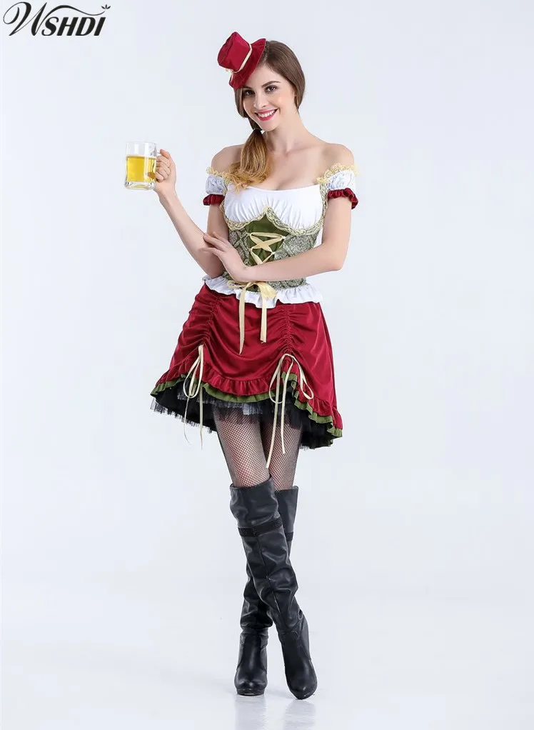 Женская немецкая пивная горничная|fancy dress|halloween cosplaygerman beer |