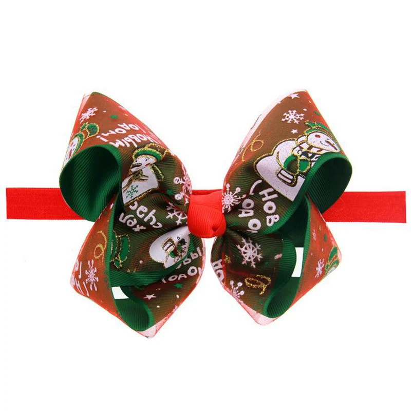 PPCrafts 6pcs/lot Newborn Baby Headband Christmas Style DIY Handmade Bow Ribbon HairBand Cute Girls Boy Headwear Accessories |