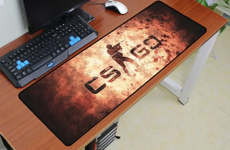 Cs go коврик для мыши 900x300 мм notbook компьютерная блокированная кромка csgo игровая padmouse