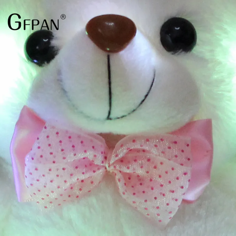 GFPAN 1 шт. 25 см светящаяся набивная плюшевая игрушка игрушки в виде медведей блестящая кукла с животными милый медведь животные подарок на день рождения для детей ребенок супер качество