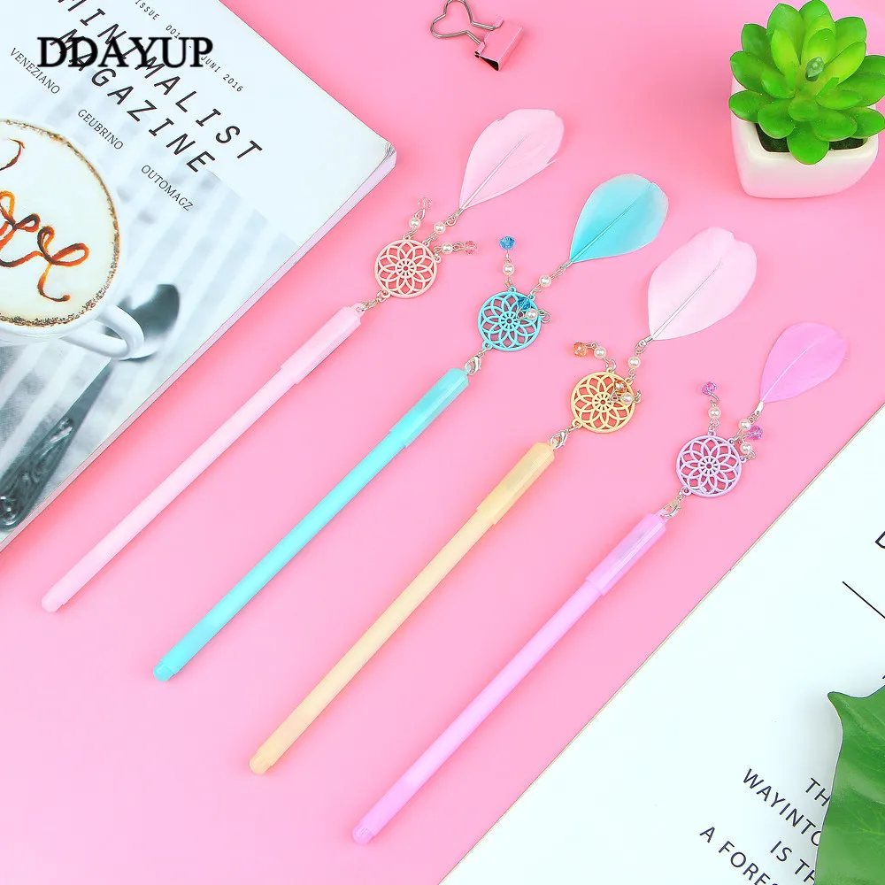 1 шт. милые гелевые ручки в виде Ловец снов креативные кавайные с перьями подвеска
