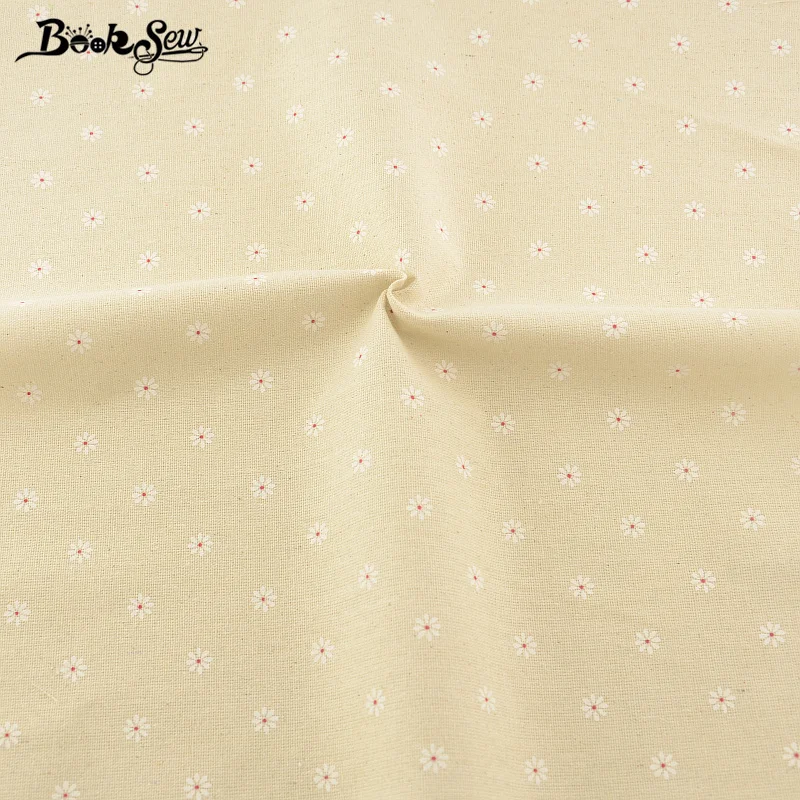 Хлопчатобумажная льняная ткань с цветочным дизайном швейный материал для