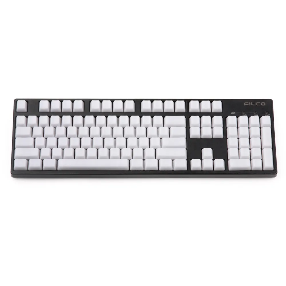 Пустой туман белый цвет pbt keycaps oem профиль 108 ключей для usb wried механическая