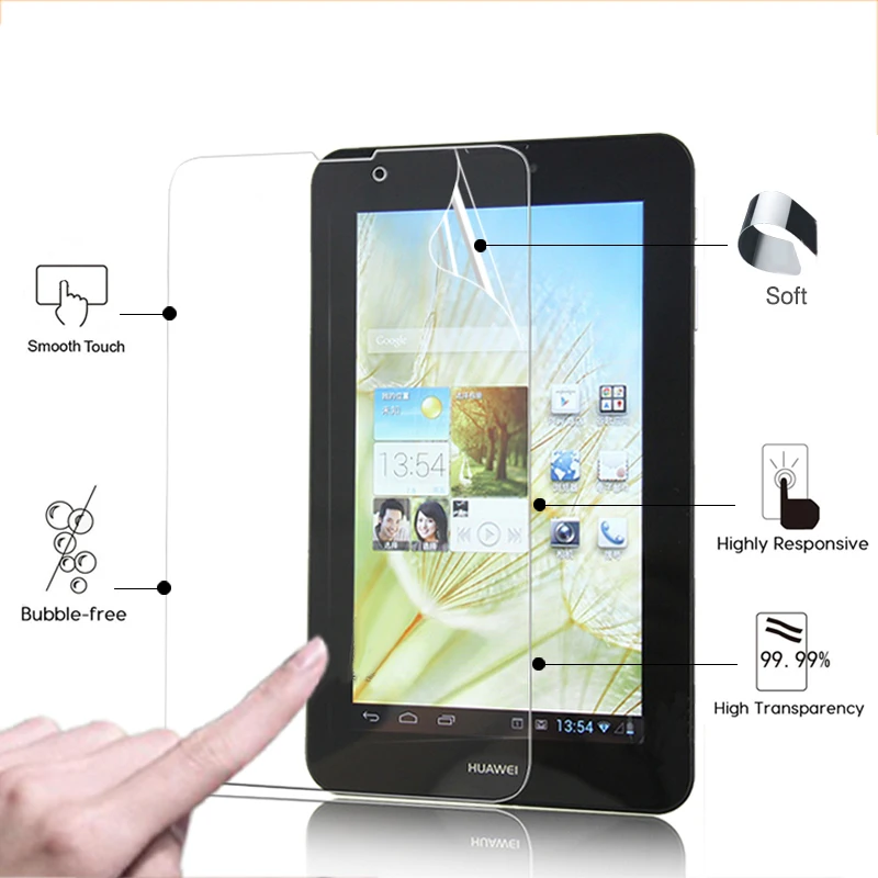 Защитная пленка для HD ЖК-экрана для Huawei MediaPad 7 Vogue S7-601w 7,0 дюйма, прозрачная глянцевая Защитная пленка для планшета + упаковка + ткань Защитная пленка для HD ЖК-экрана для Huawei MediaPad 7 Vogue S7-601w 7,0 дюйма, прозрачная глянцевая Защитная пленка для планшета + упаковка + ткань