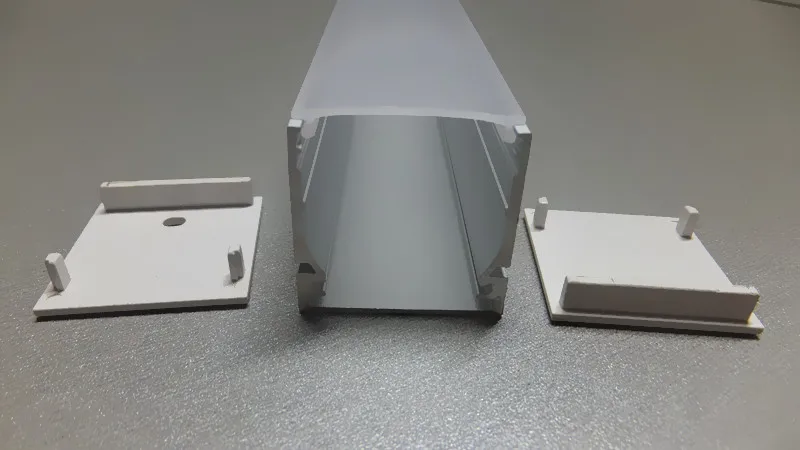 

100CM Aluminum Profile Deep Large Square For LED Strip Light Side Mounted With Opal Diffuser, End Caps included, Free Shipping