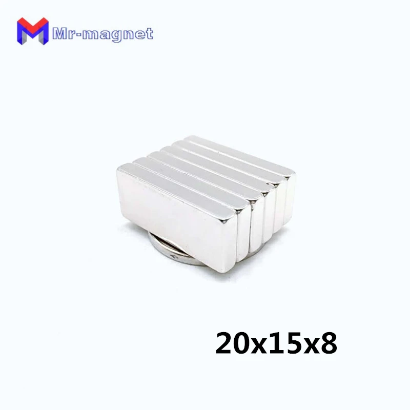 50 шт. 20x15x8mm сильный магнит блок магнитов Редкоземельные неодимовые магниты 20*15*8