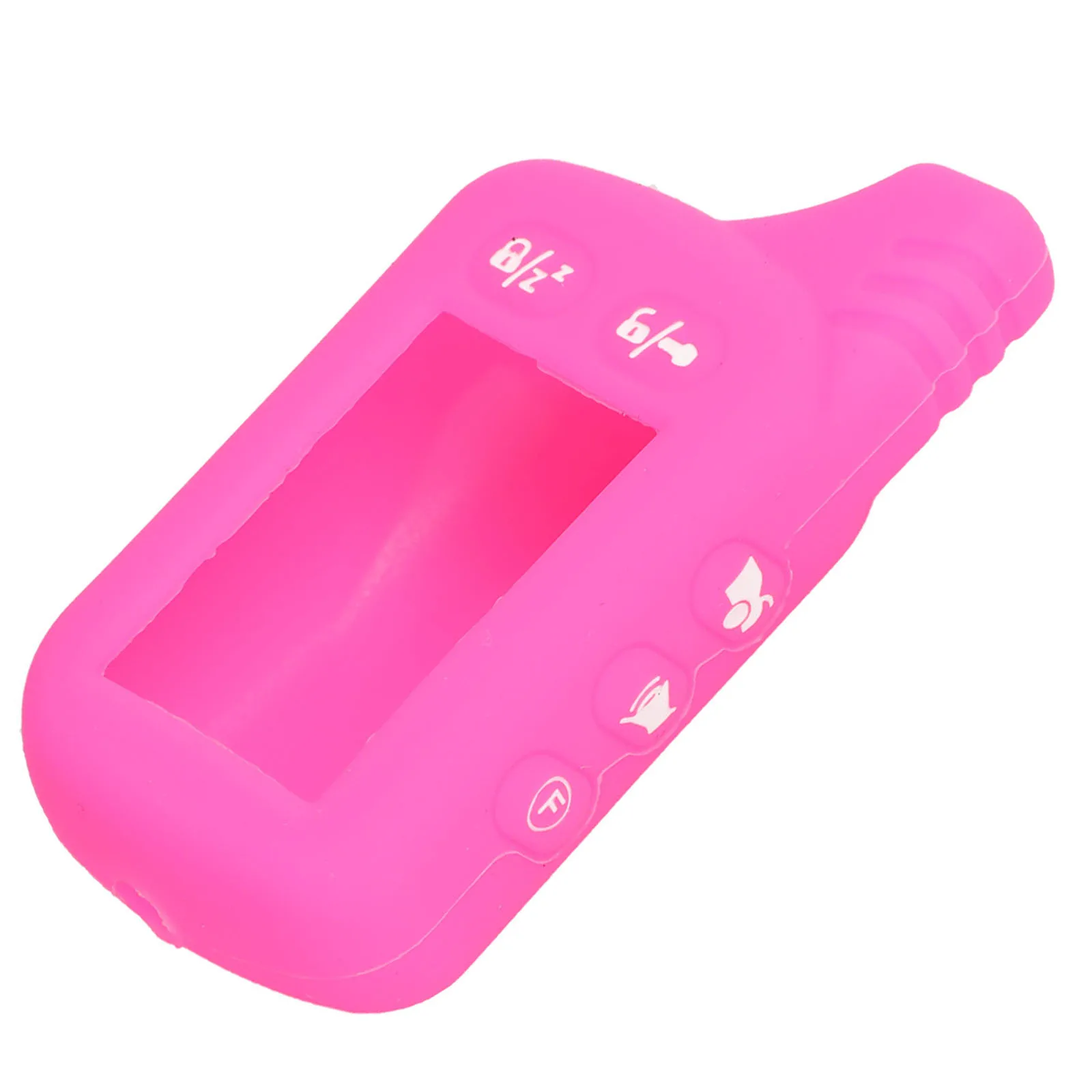 Rose red Jingyuqin силиконовый чехол для Tomahawk TZ9030 TZ9020 TZ9031 TZ7010 Scher-khan двухсторонняя Автомобильная ЖК-сигнализация дистанционный брелок крышка - Название цвета: Rose red