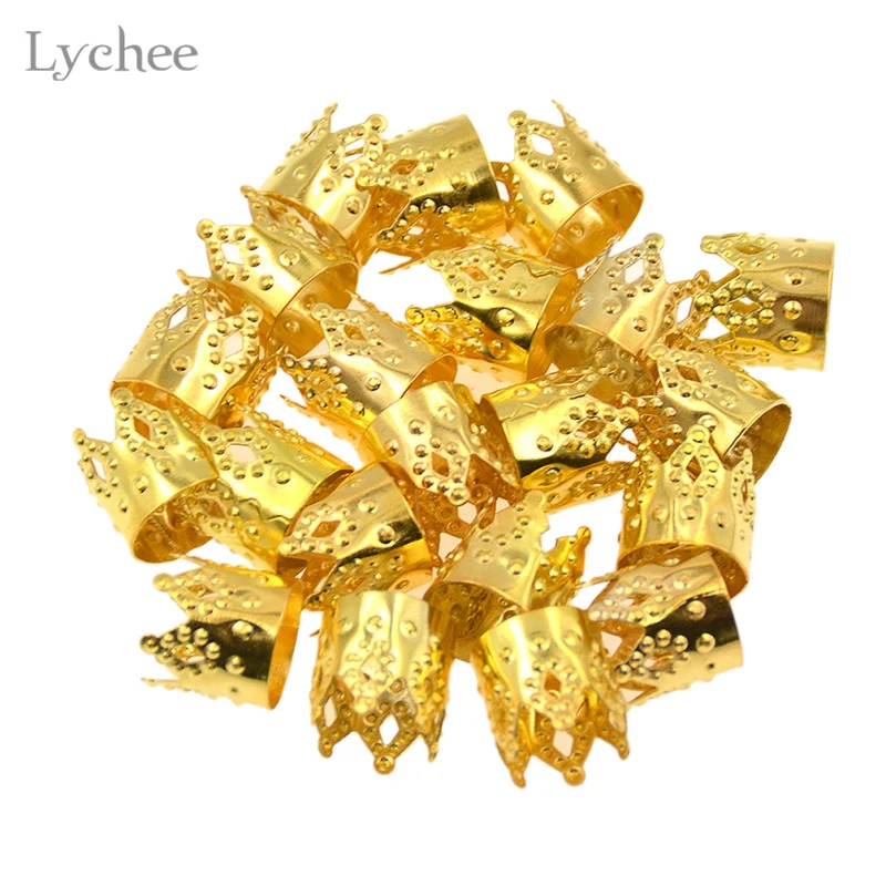 Lychee 20 шт./лот Многоцветный Сплав дреды бусины Регулируемый волос оплетка манжеты