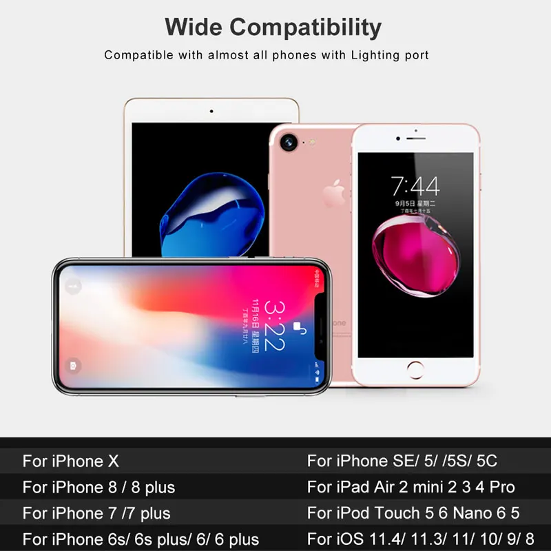 USAMS usb кабель для осветительного кабеля iPhone 8 plus 2A USB зарядки данных X 6s Phone SE 5s