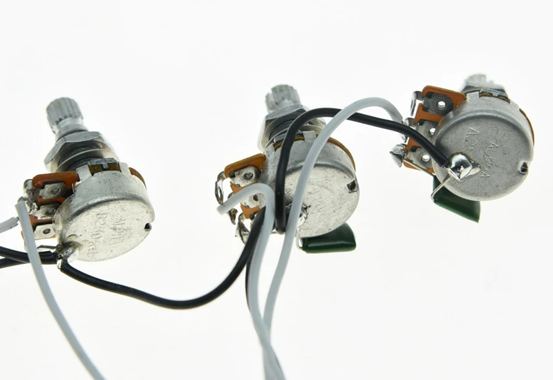 Предварительно проводной жгут проводов для гитары Alpha 250K Mini Pots 1 громкость 2 тона 5