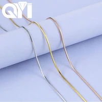 qyi 18k white yellow rose gold link chain 1618 inches au750 necklace pendant wendding party gift for women