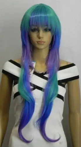 Fine0048 новый многоцветный длинные прямые волосы косплей |